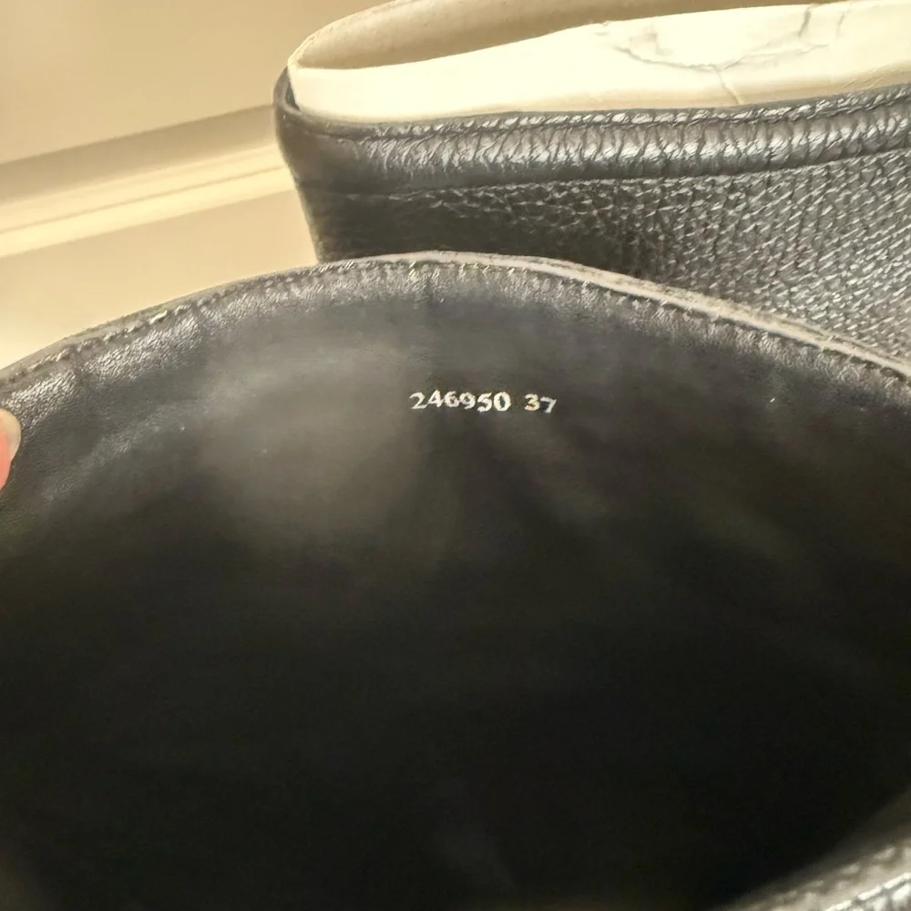 Gucci Black Leather Knee-High Riding Boots with Gold Hardware - Picture 6 of 10